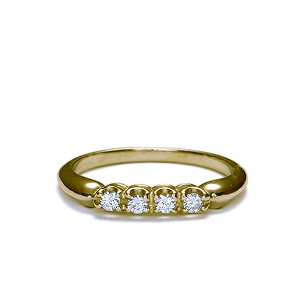 Replica 1940s wedding band #L1274Y18 - 18k Yellow Gold - Wedding Bands