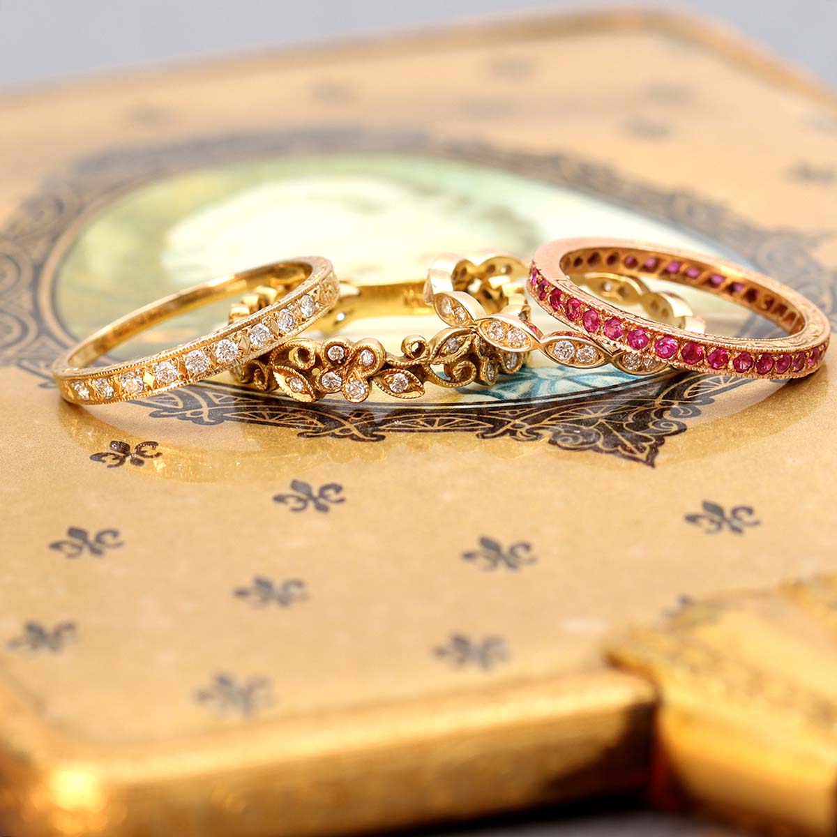 Rose Gold Ruby Eternity band #L1064ERU 14K Default Title