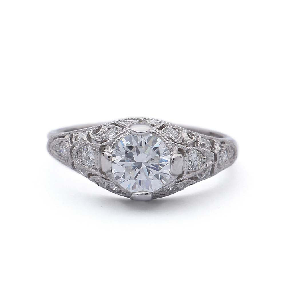 Replica art deco engagement ring #2662-9 - Leigh Jay & Co.