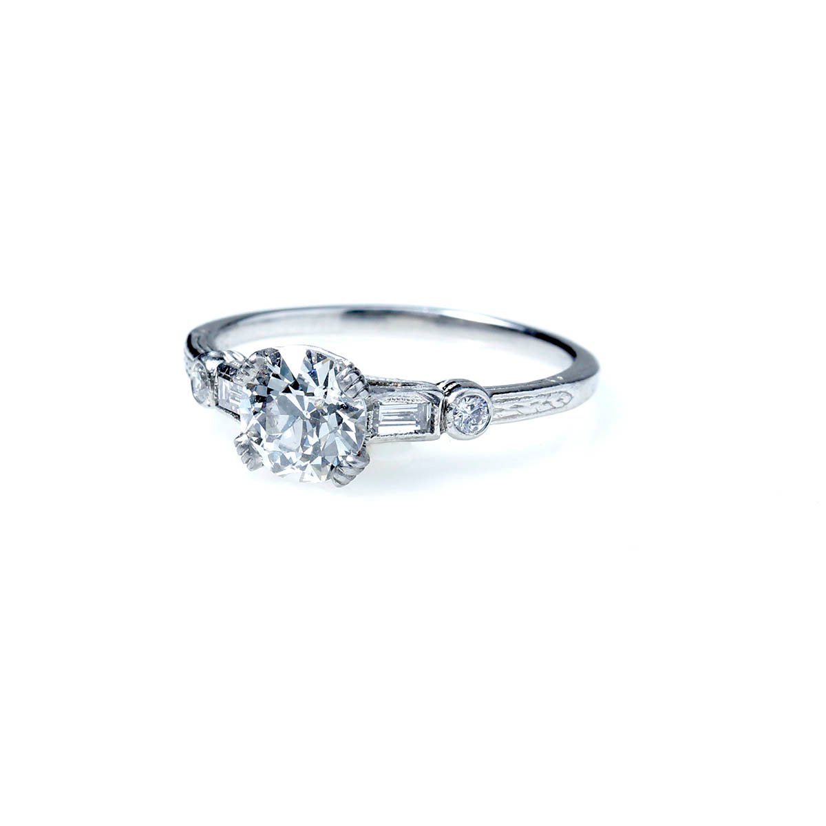 Replica Art Deco Engagement Ring #3050-8 - engagement rings