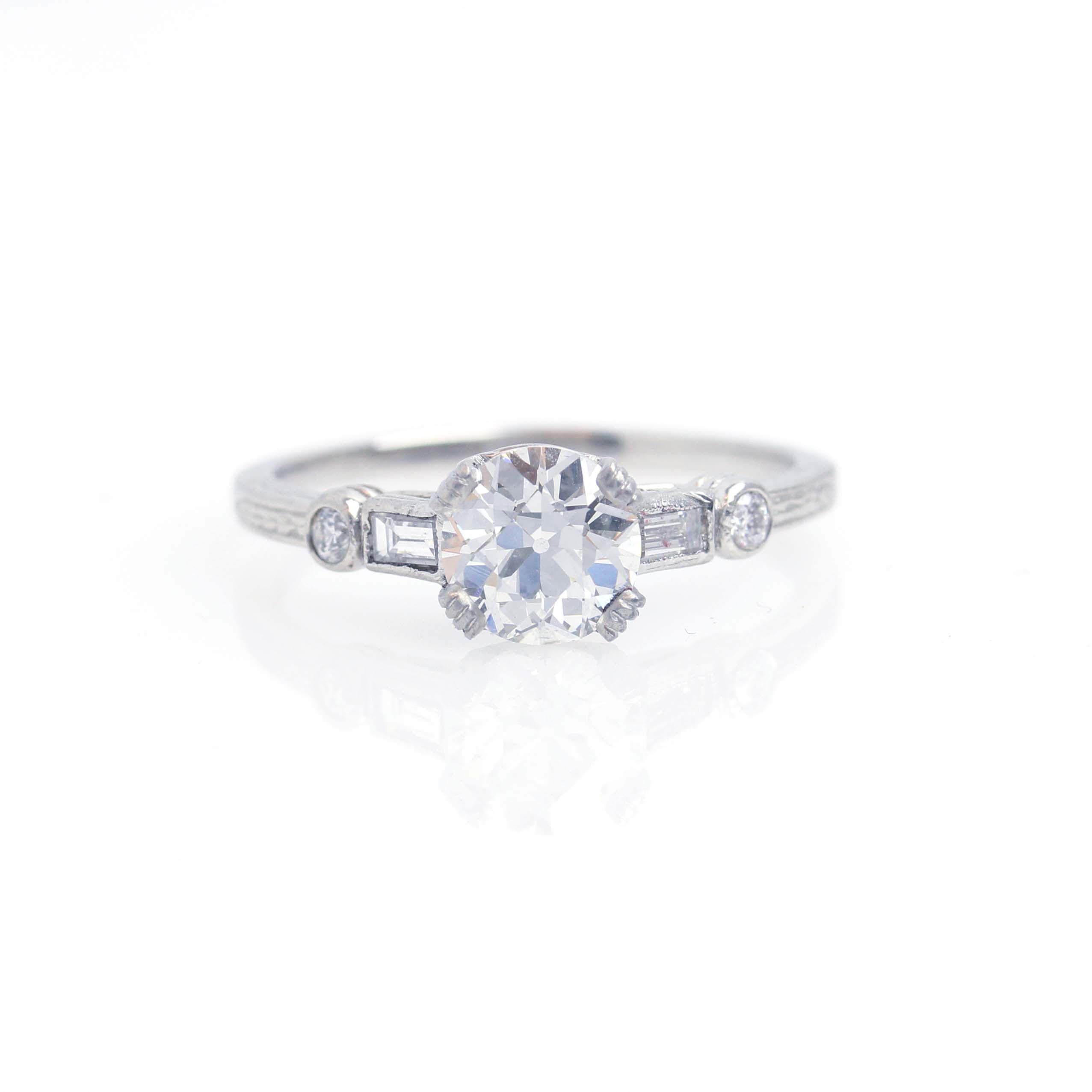 Replica Art Deco Engagement Ring #3050-8 Default Title