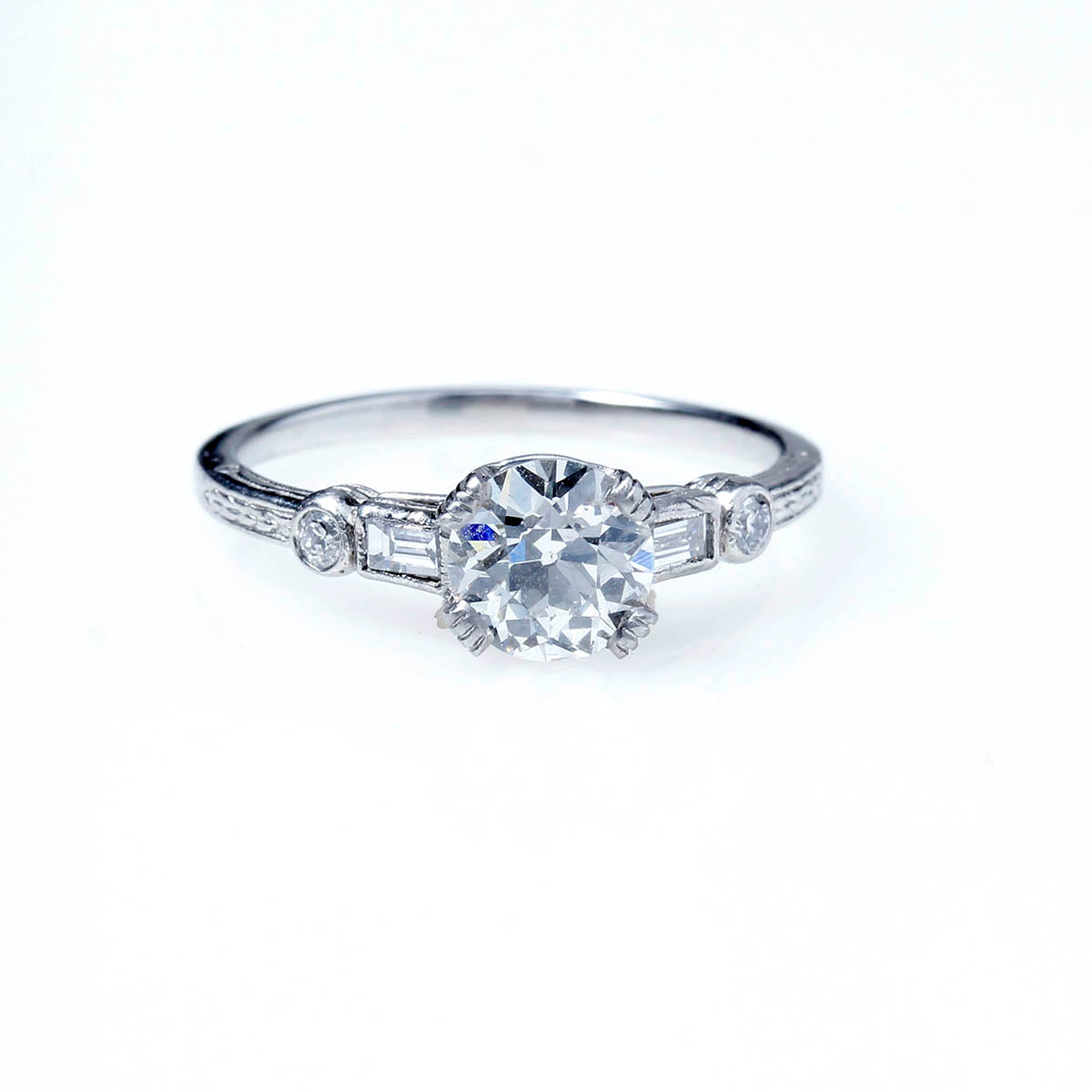 Replica Art Deco Engagement Ring #3050-8 - engagement rings