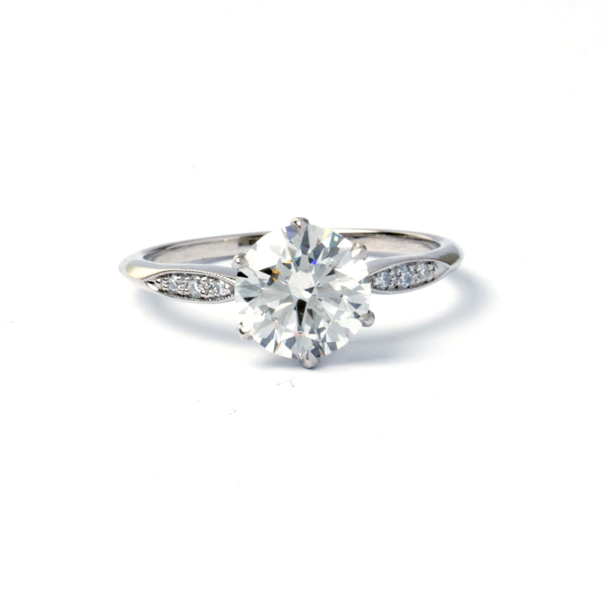Replica Art Deco Engagement Ring #3454-3 - Engagement Rings