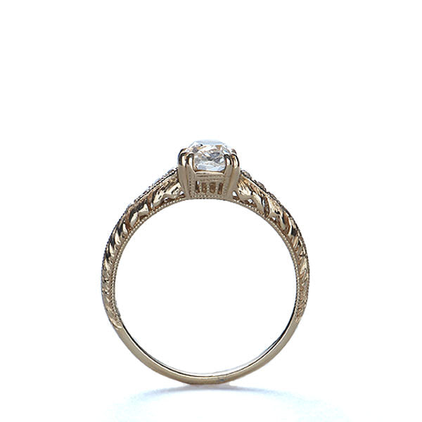 Replica Art Deco Engagement ring set with an antique diamond #3107-06 - Leigh Jay & Co