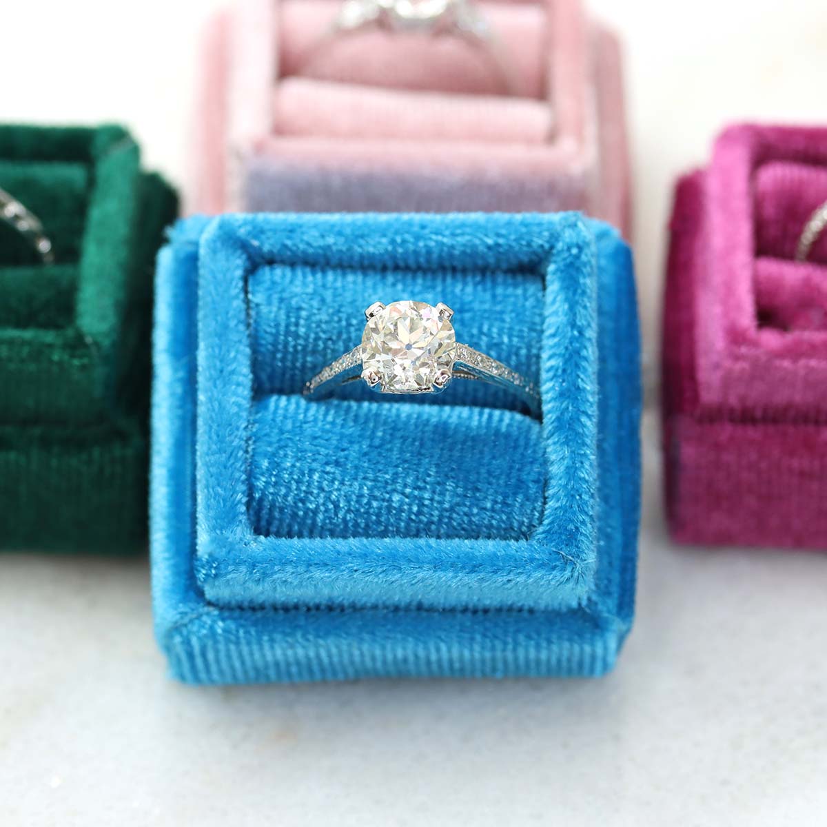 Replica Art Deco Engagement Ring with Vintage Diamond #3299-3 Default Title