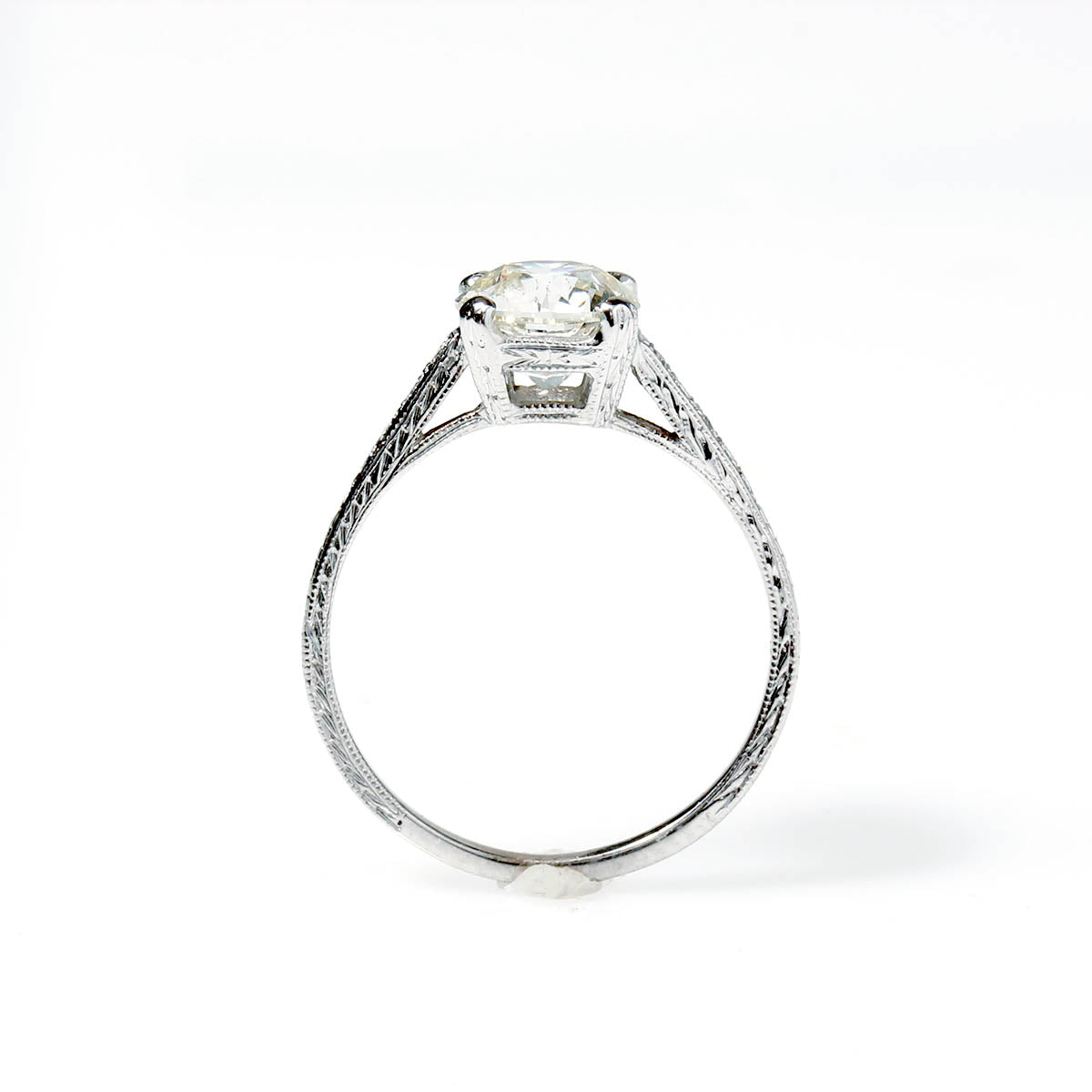 Replica Art Deco Engagement Ring with Vintage Diamond #3299-3 Default Title