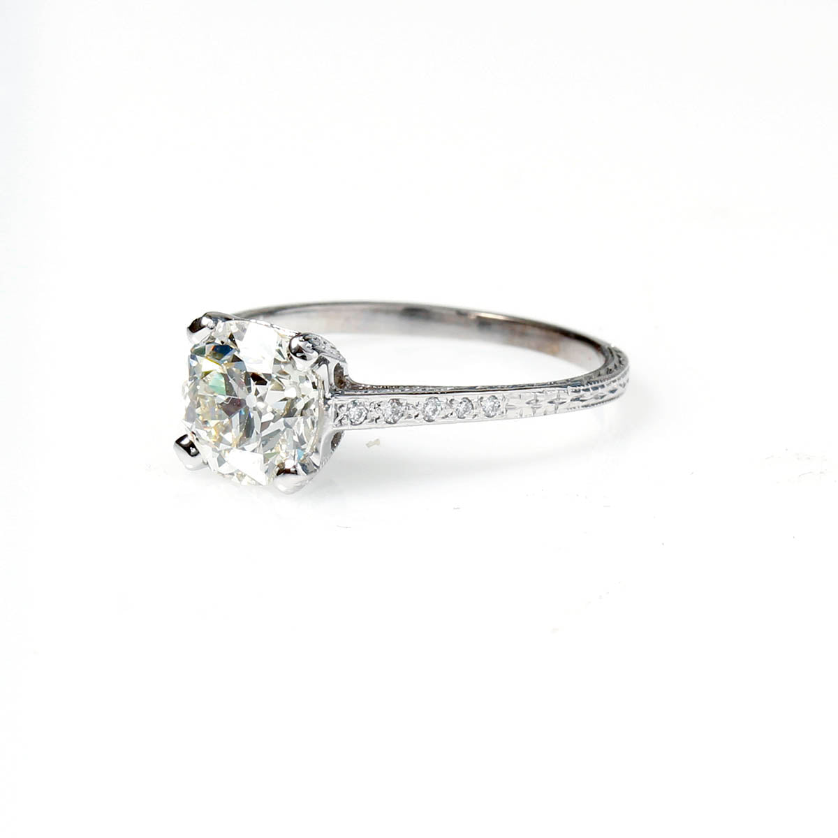 Replica Art Deco Engagement Ring with Vintage Diamond #3299-3 Default Title