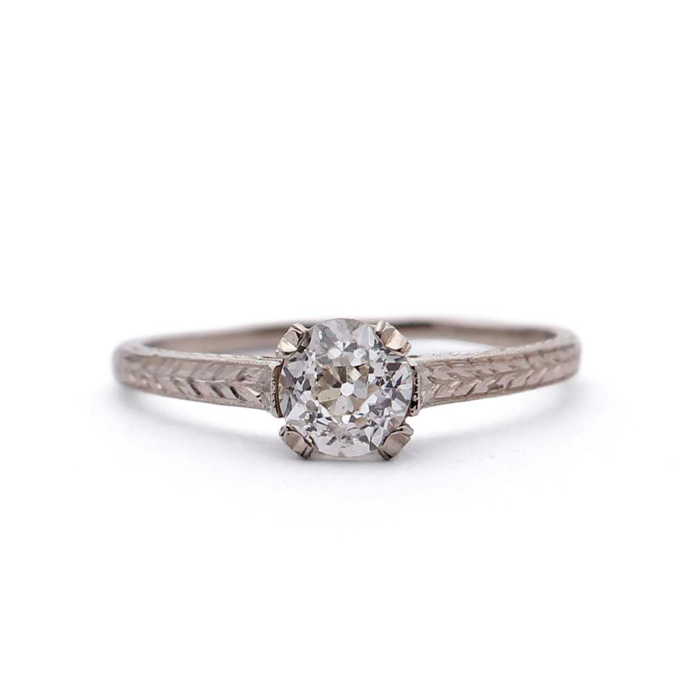 Replica Art Deco Old European Cut Engagement Ring #3423-1 - Leigh Jay & Co.