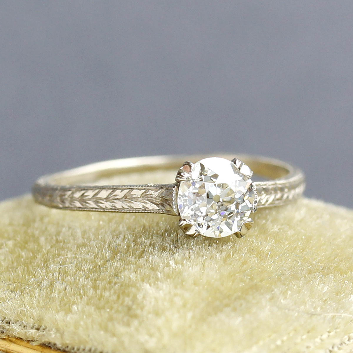 Replica Art Deco Old European Cut Engagement Ring #3423-1 Default Title