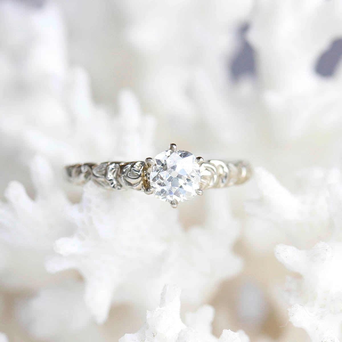Replica Art Nouveau Engagement Ring #3383-2 Default Title
