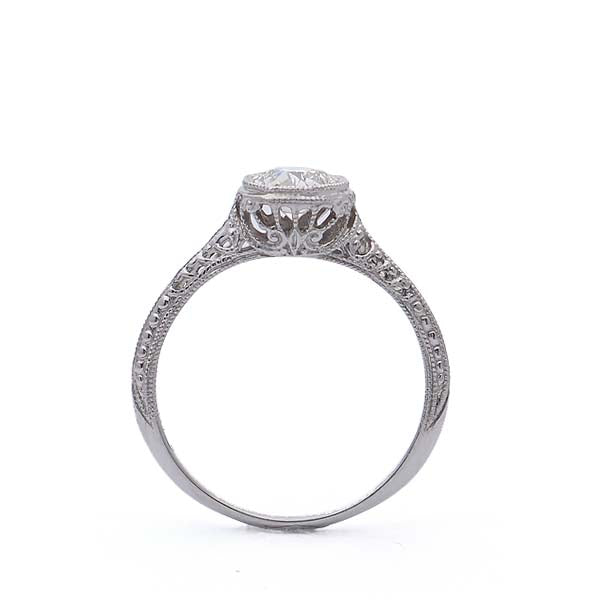 Replica Early Art Deco Diamond Engagment Ring. #3373-07 - Leigh Jay & Co