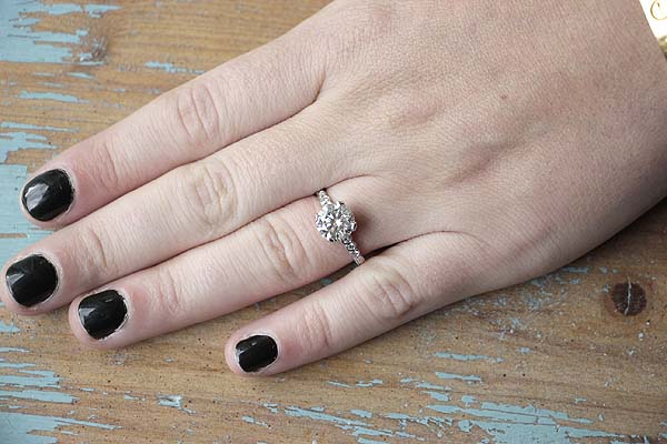 Replica Edwardian Engagement ring #3087-14 - Engagement Rings
