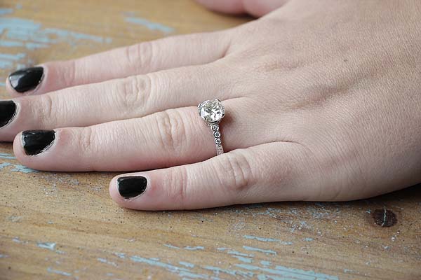 Replica Edwardian Engagement ring #3087-14 - Engagement Rings