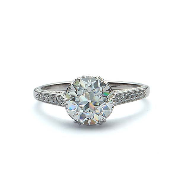 Replica Edwardian engagement ring #3158-2 - Leigh Jay & Co.