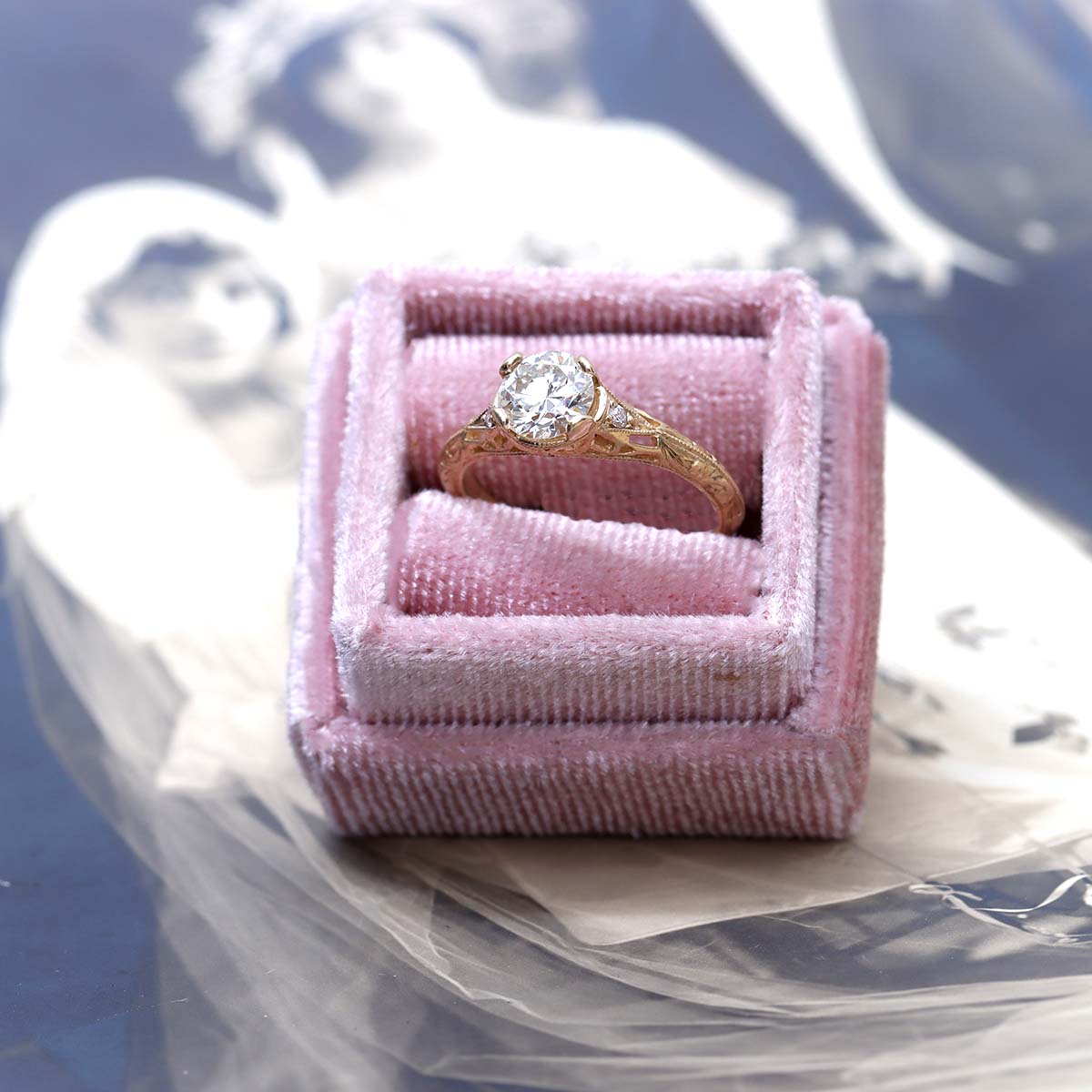 Replica Edwardian Engagement Ring #3257-25 Default Title