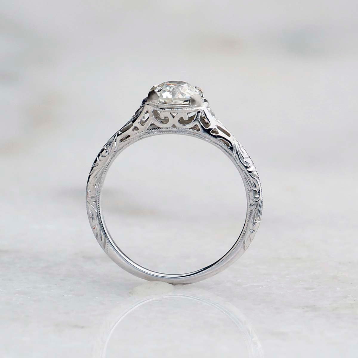 Replica Edwardian Engagement Ring #3257-26 - Engagement Rings