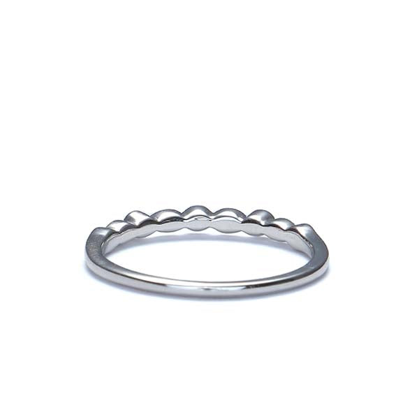 Reproduction Art Déco Diamond Wedding Band #L3121WBW14 - 14k White Gold - Wedding Bands