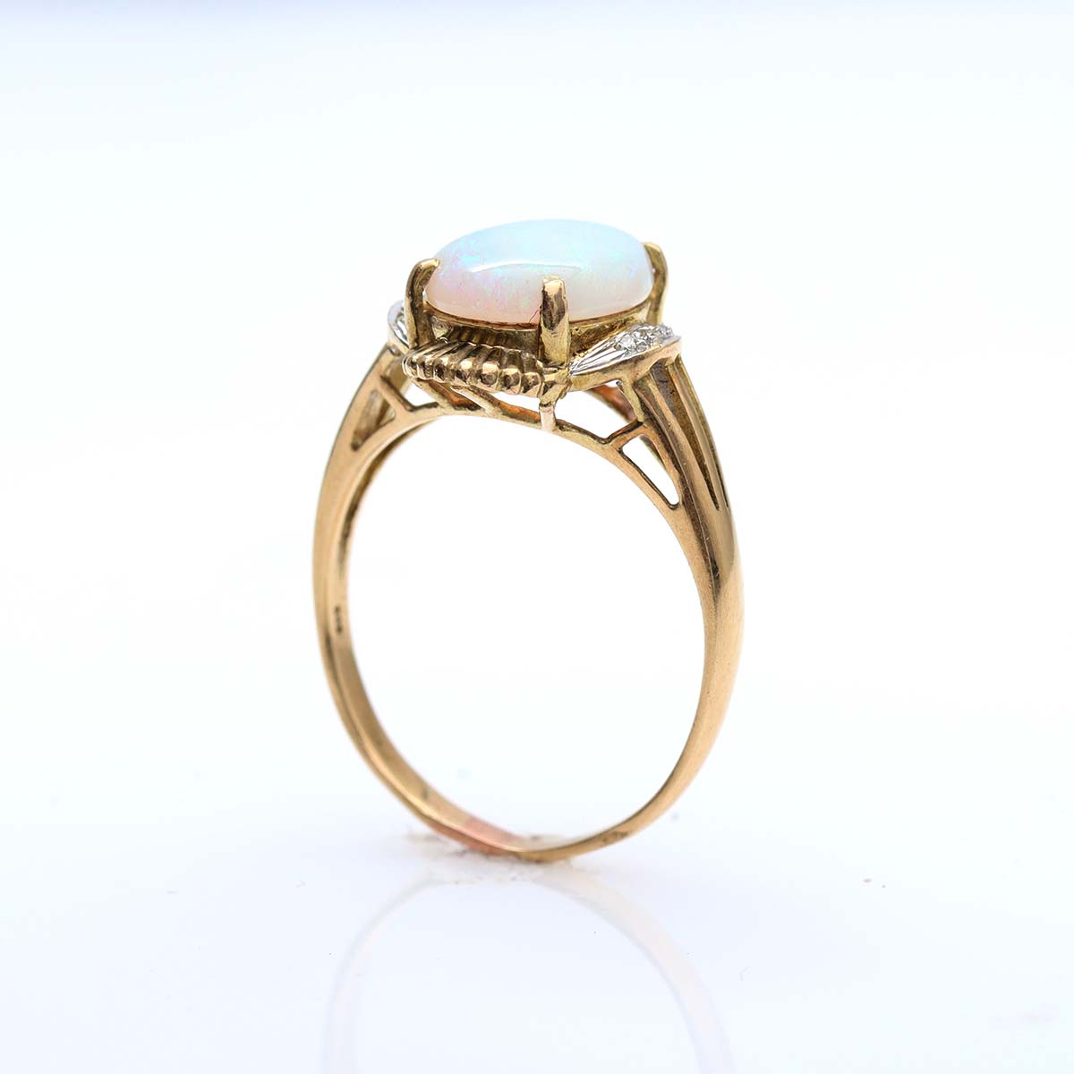 Retro 14k Yellow Gold Opal Ring #VR231203 - Rings