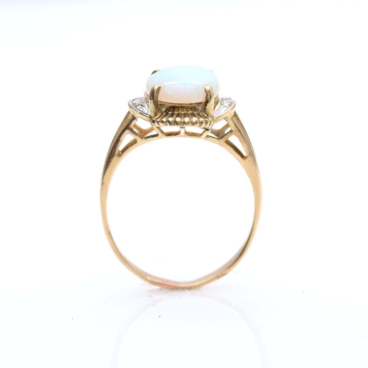 Retro 14k Yellow Gold Opal Ring #VR231203 - Rings