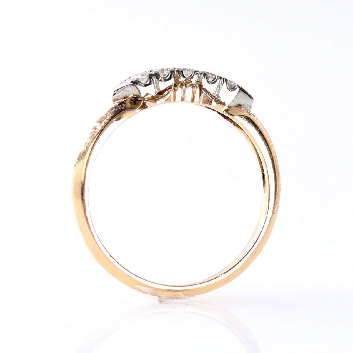 Retro 1940s Wedding Band #VB250116 - Wedding Bands