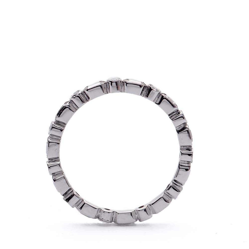 Round and Baguette Eternity Wedding Band #L3460 14kt Default Title