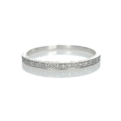 Slender Diamond Replica Art Deco Wedding Band #L3091T - Wedding Bands