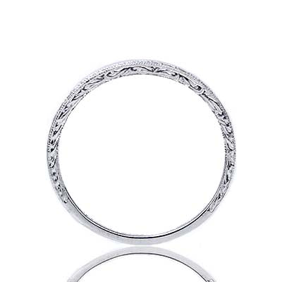 Slender Diamond Replica Art Deco Wedding Band #L3091T - Wedding Bands