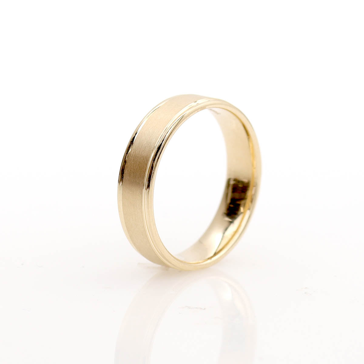 Step-edged Wedding band #MB3679 - Wedding Bands for Him