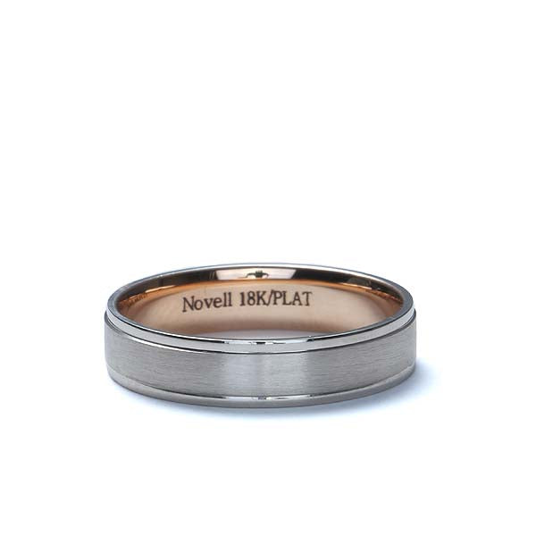 Step-edged Wedding band #XNT17039-5 - Leigh Jay & Co.