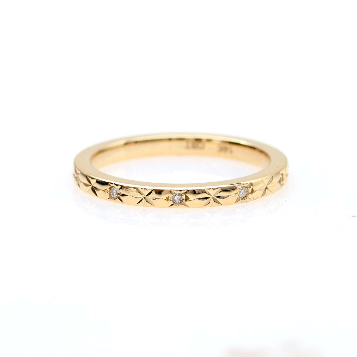 The Ada Vintage Inspired Wedding Band #L3640 - 14k Yellow Gold / 5 - Wedding Bands