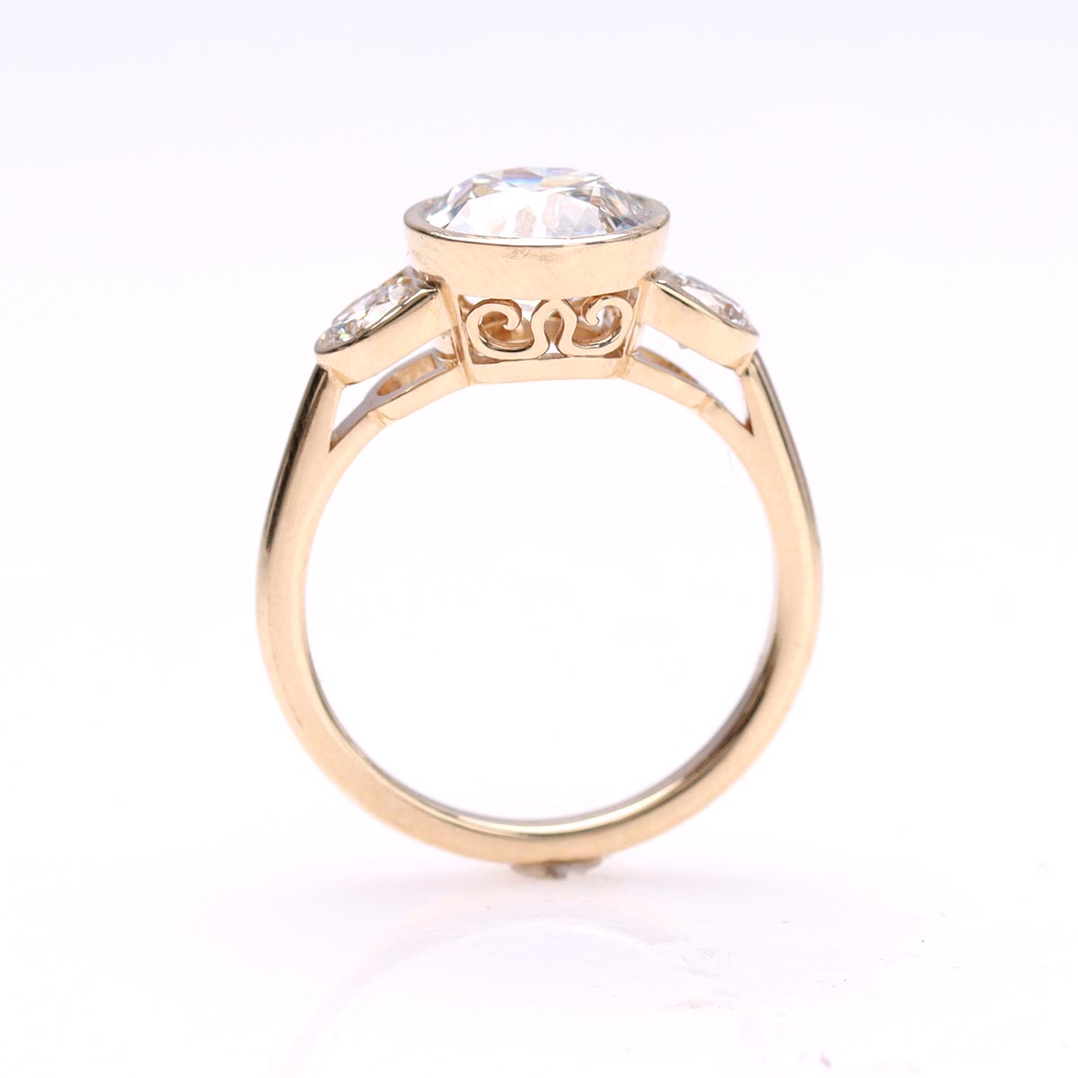 The Blair Bezel Set Engagement Ring #3670BZ - Engagement Rings