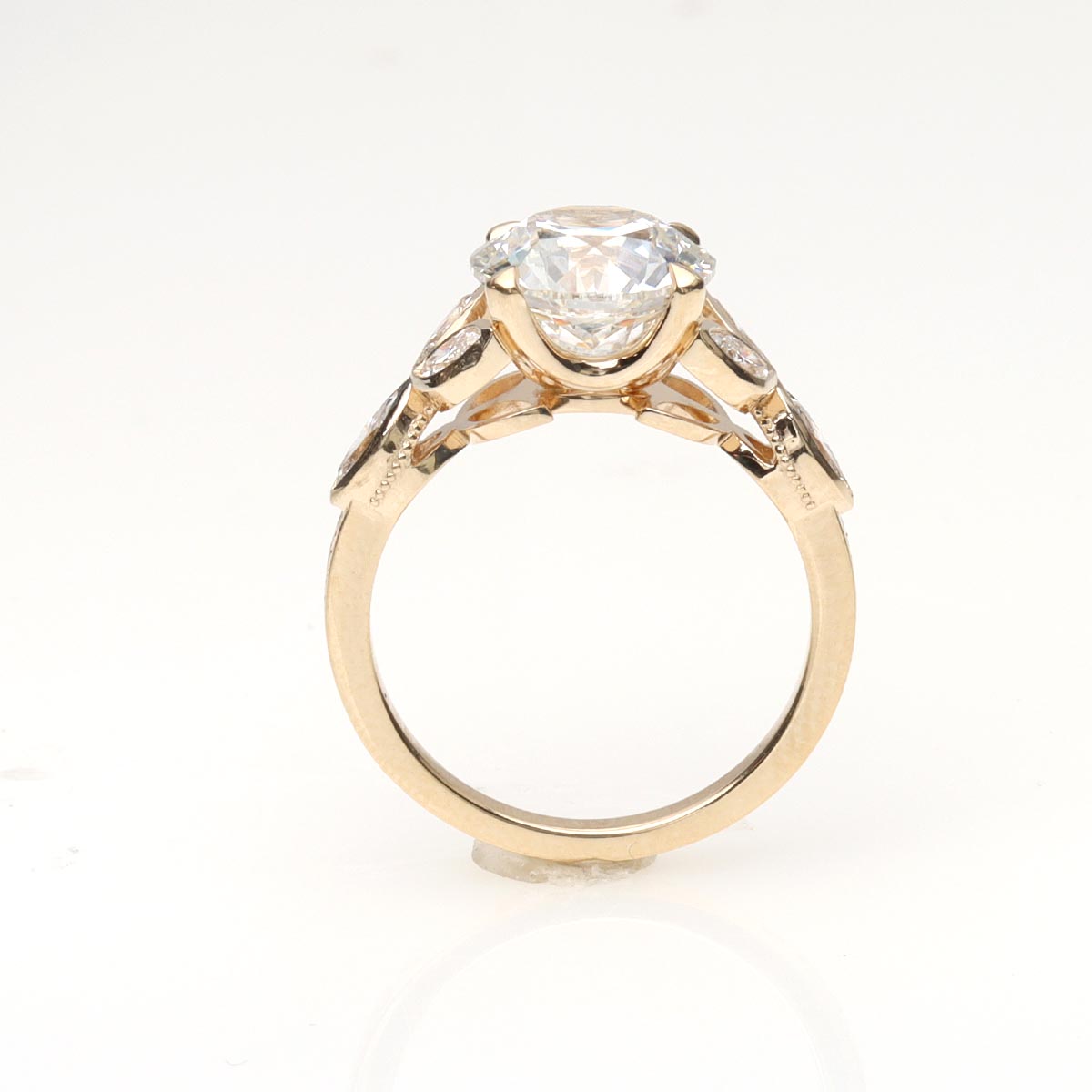 The Margaux Art Déco Reproduction Engagement Ring #3700-1 - Engagement Rings
