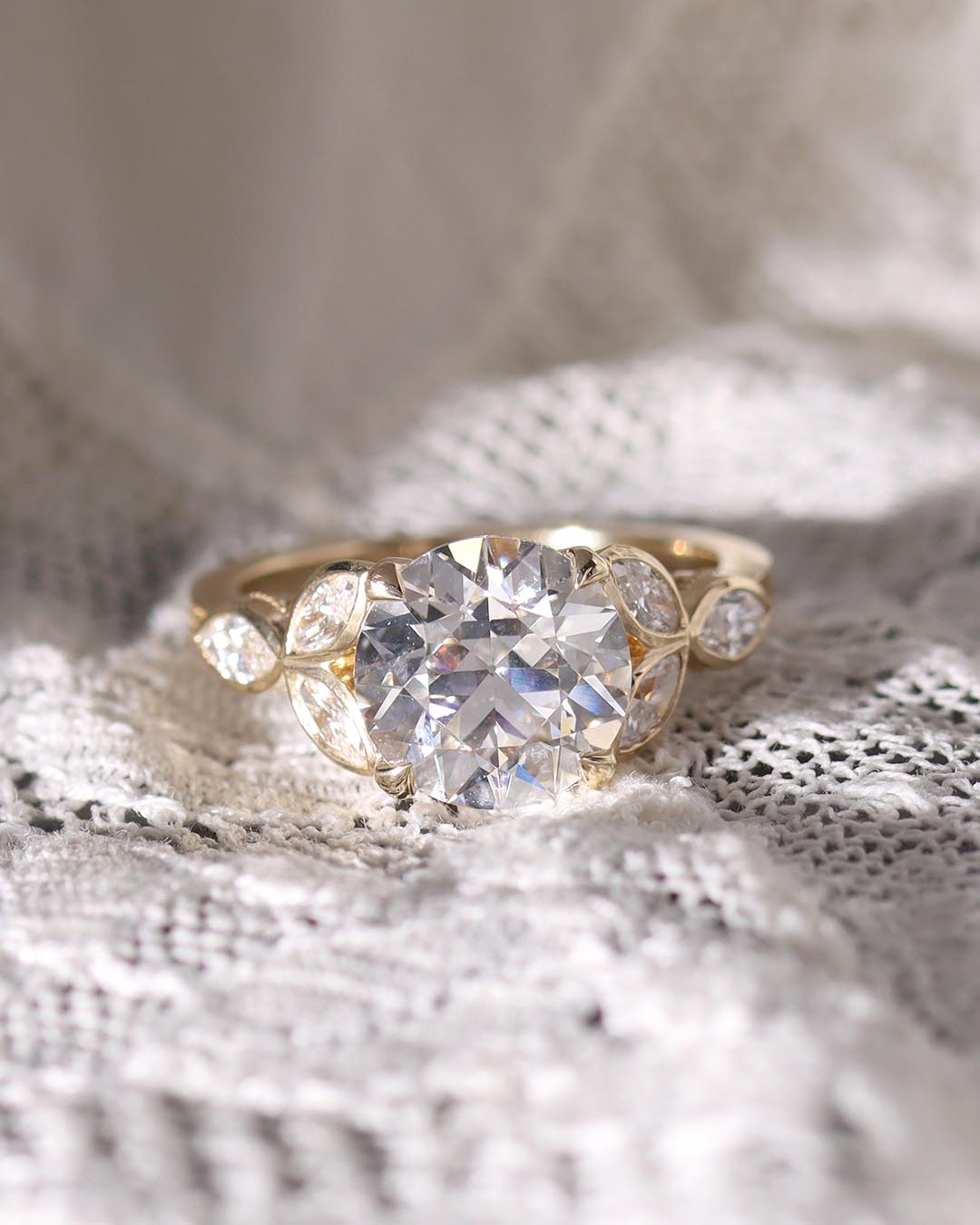 The Margaux Art Déco Reproduction Engagement Ring #3700-1 - Engagement Rings