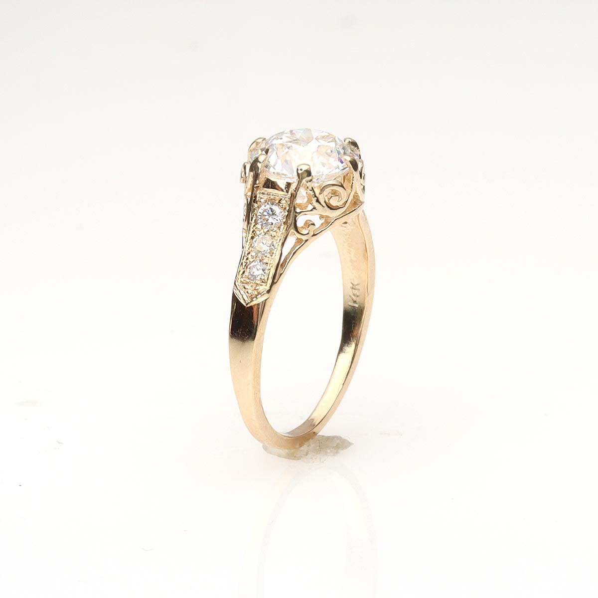 The Peony Edwardian Reproduction Engagement Ring #1901-31 - Engagement Rings