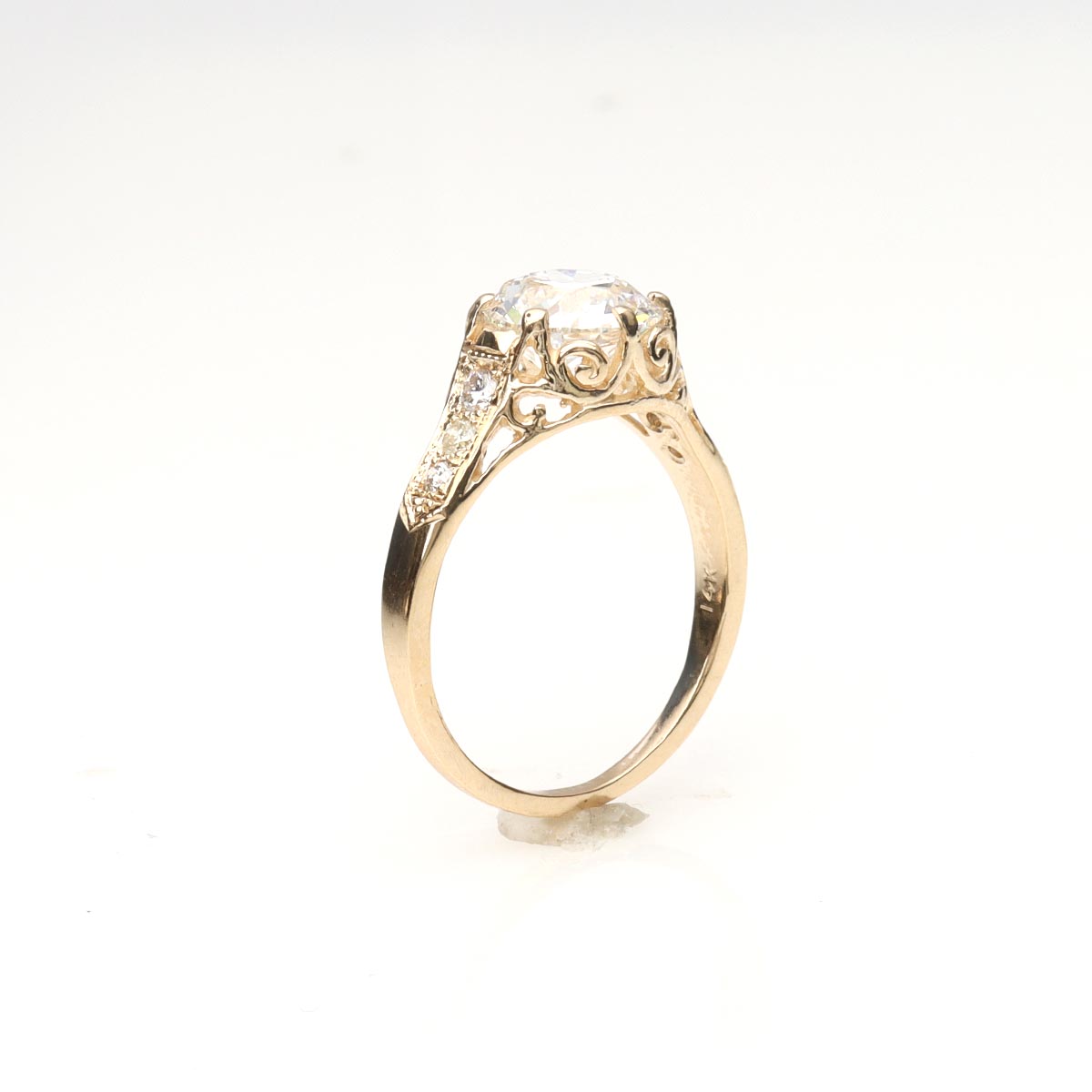 The Peony Edwardian Reproduction Engagement Ring #1901-31 - Engagement Rings