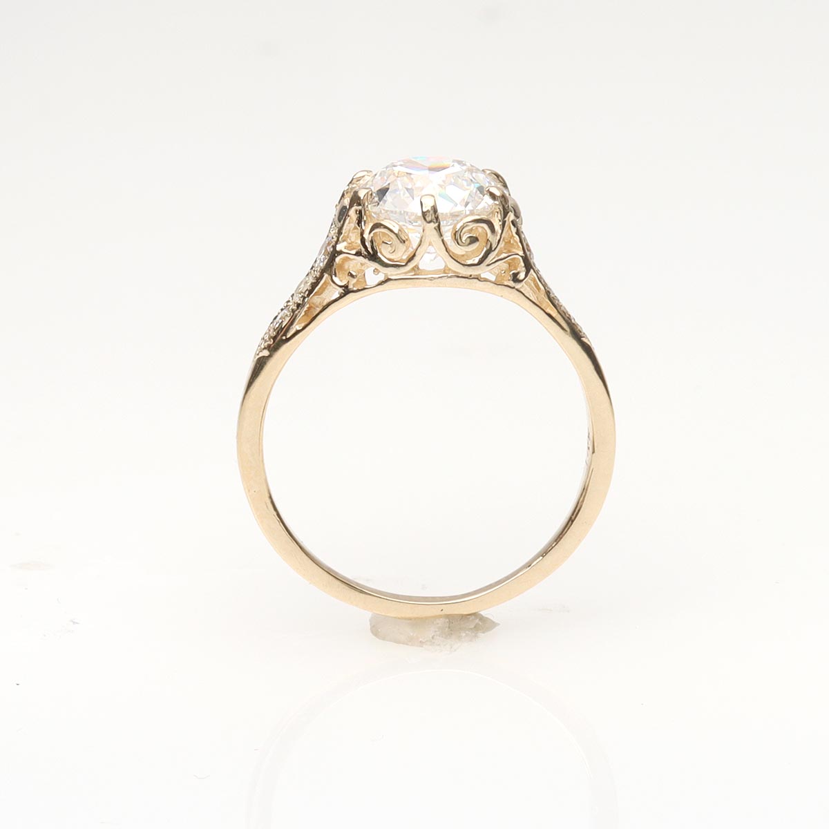 The Peony Edwardian Reproduction Engagement Ring #1901-31 - Engagement Rings