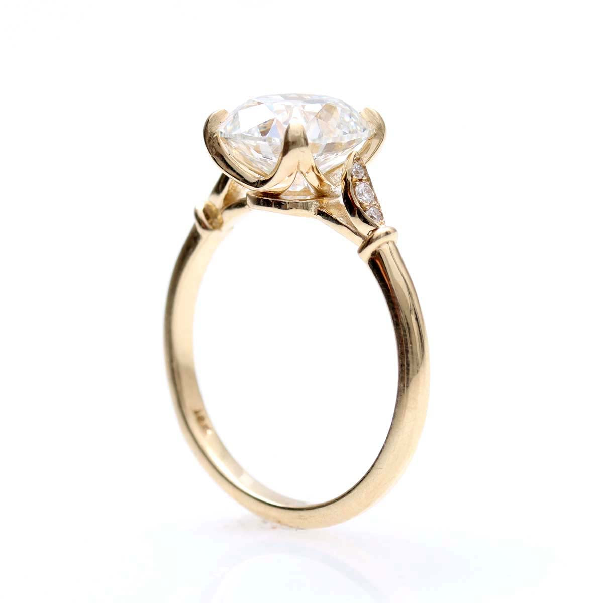 The Zoe Edwardian Inspired Old European Cut Engagement Ring #3606-8 - Engagement Rings