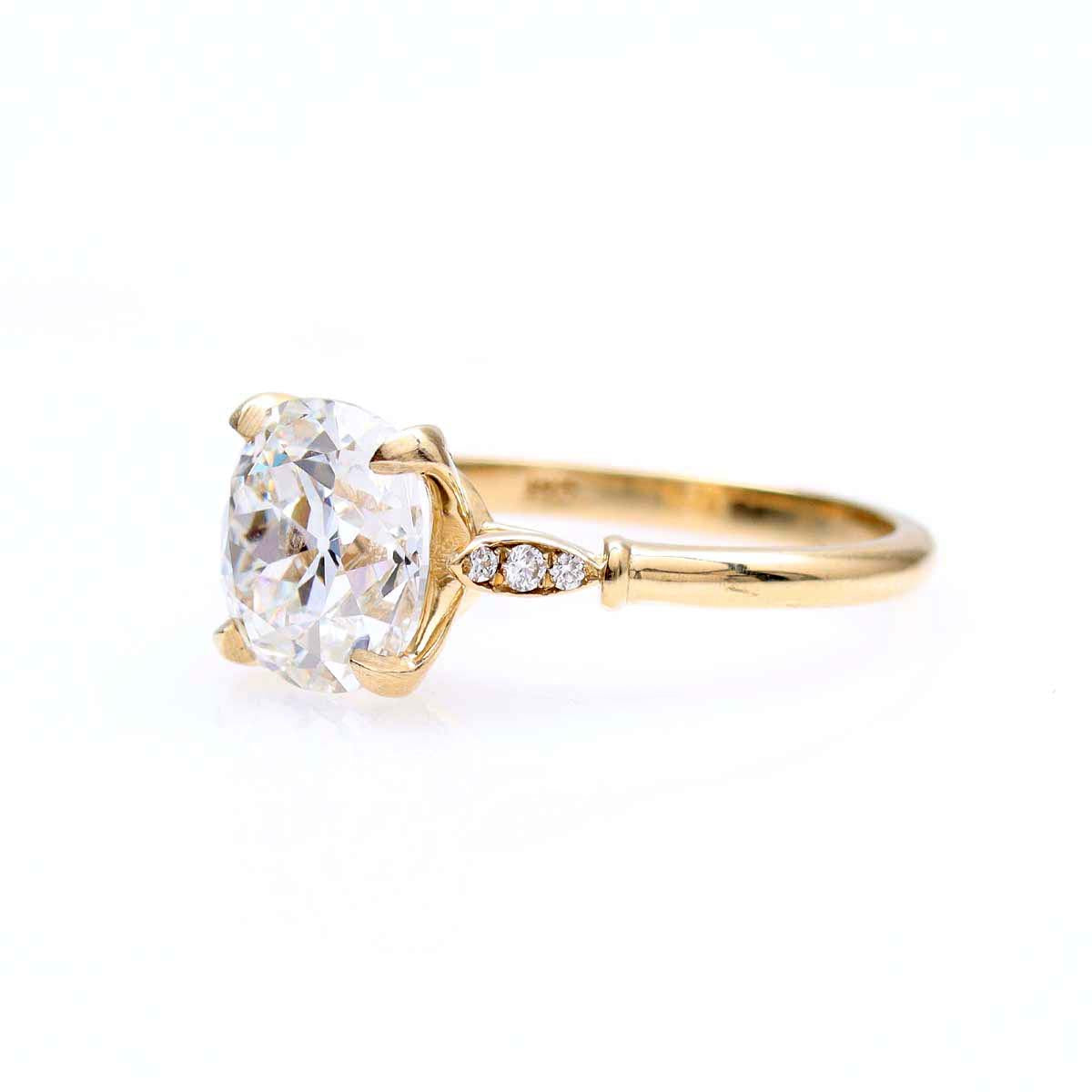The Zoe Edwardian Inspired Old European Cut Engagement Ring #3606-8 - Engagement Rings