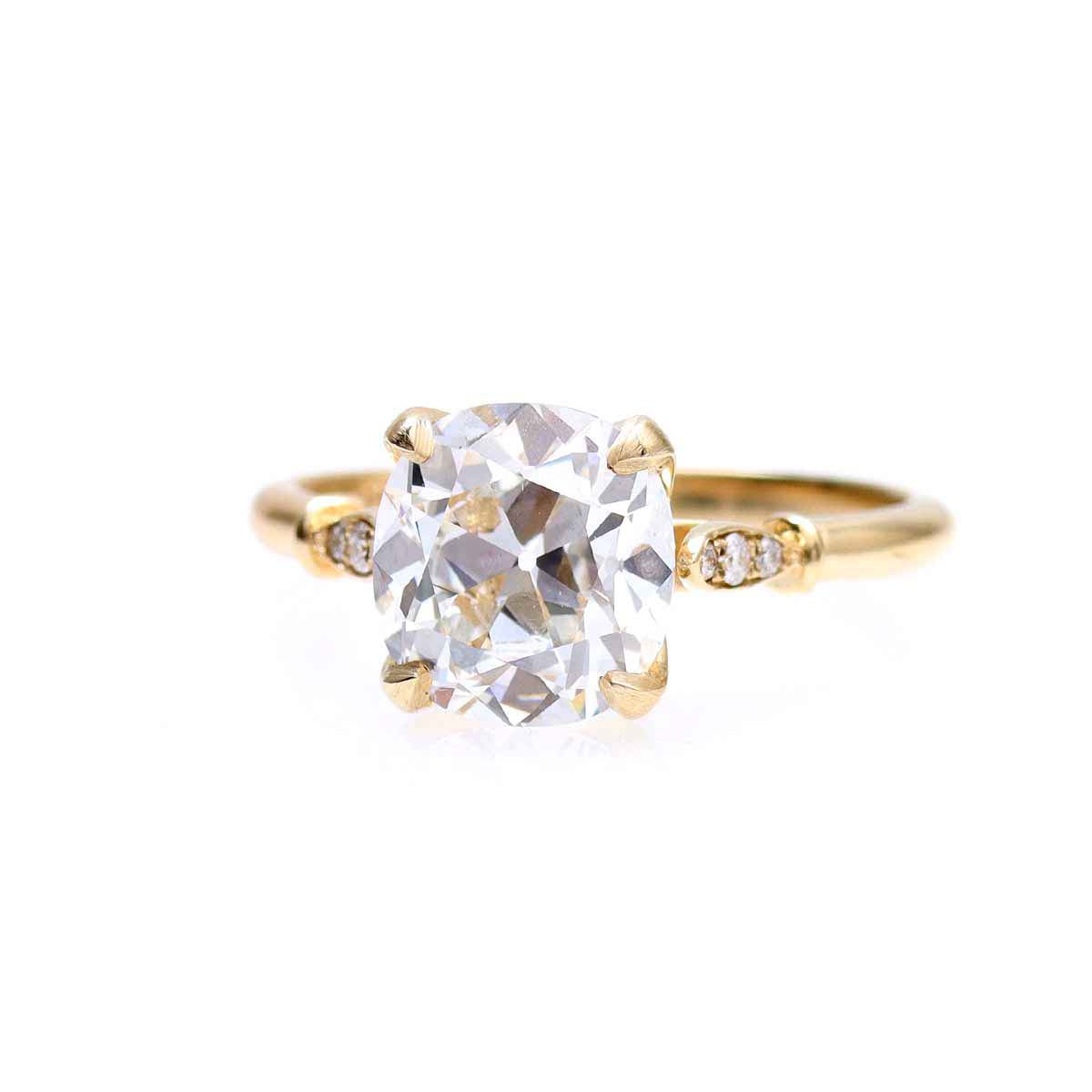 The Zoe Edwardian Inspired Old European Cut Engagement Ring #3606-8 - Engagement Rings