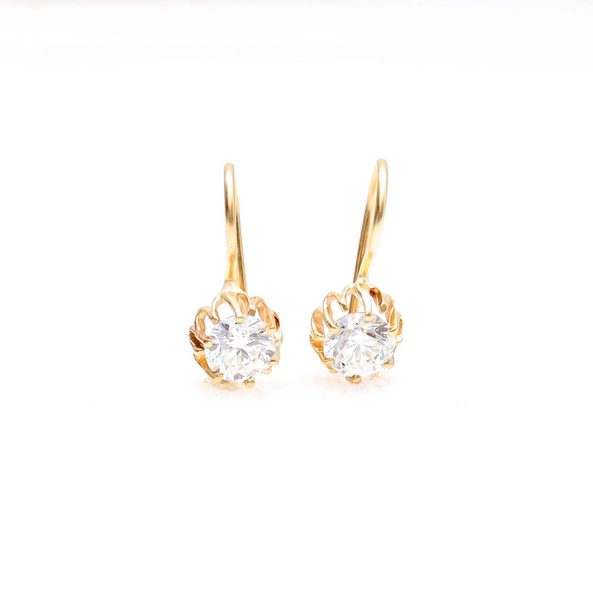 Victorian Replica Diamond Drop Earrings #LE3654 - Earrings