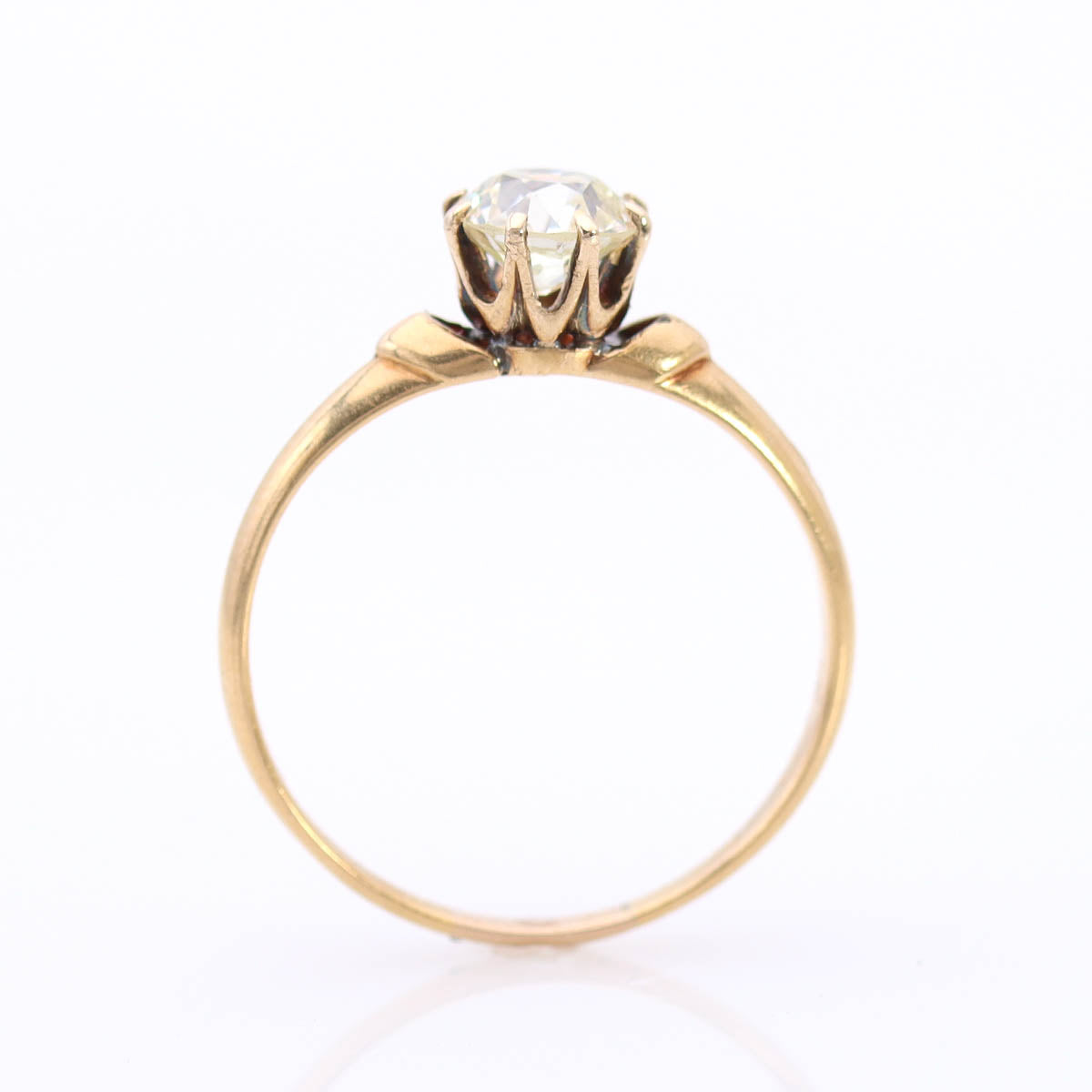 Victorian Yellow Gold Diamond Solitaire Engagement Ring #VR250711 - Engagement Rings