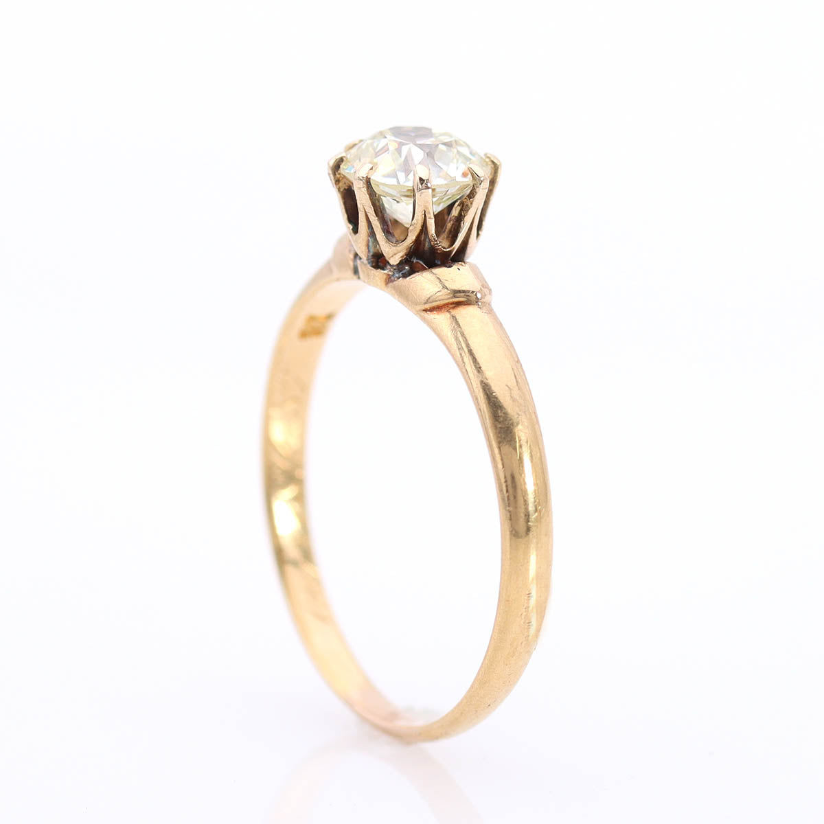 Victorian Yellow Gold Diamond Solitaire Engagement Ring #VR250711 - Engagement Rings