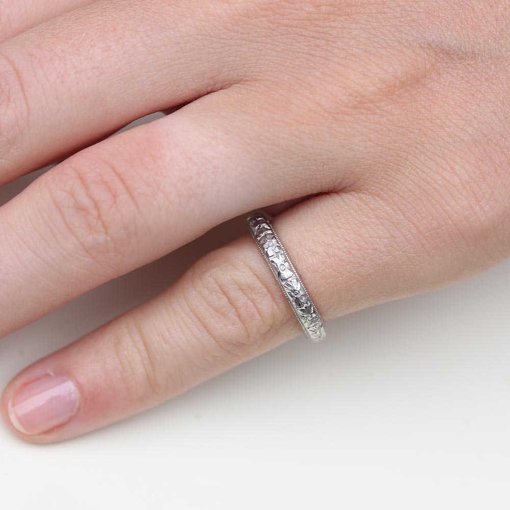 Vintage Edwardian Wedding Band #VB181119-10 - Wedding Bands