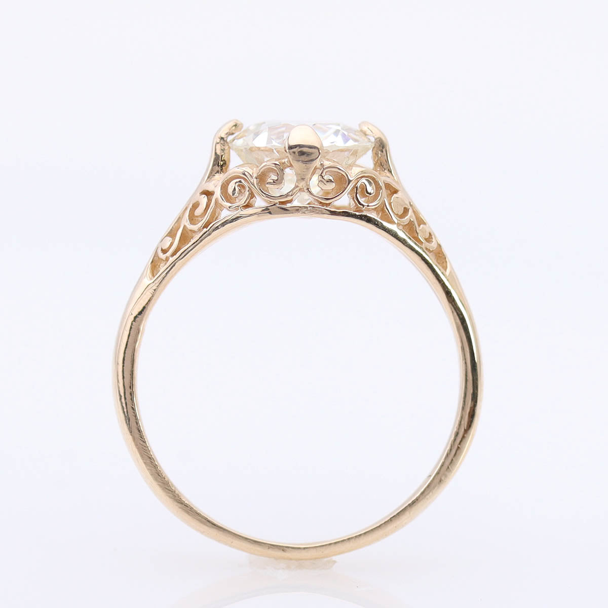 Vintage Filigree Old Cut Diamond Engagement Ring #3269Y14-1 - Engagement Rings