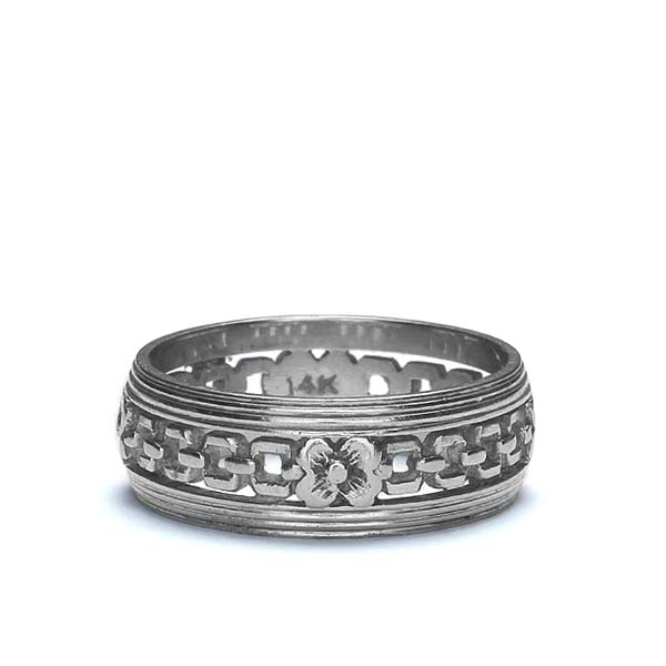 Vintage Open Work Wedding Band #VR140528-01 - Leigh Jay & Co