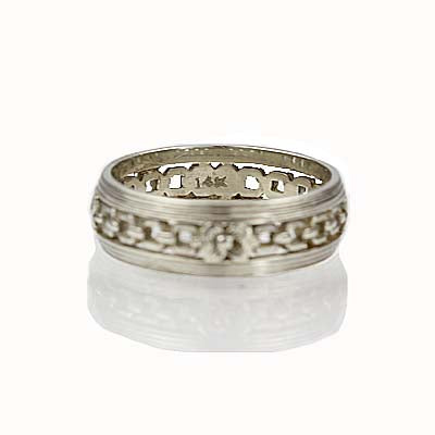 Vintage Open Work Wedding Band #VR140528-01 - Leigh Jay & Co