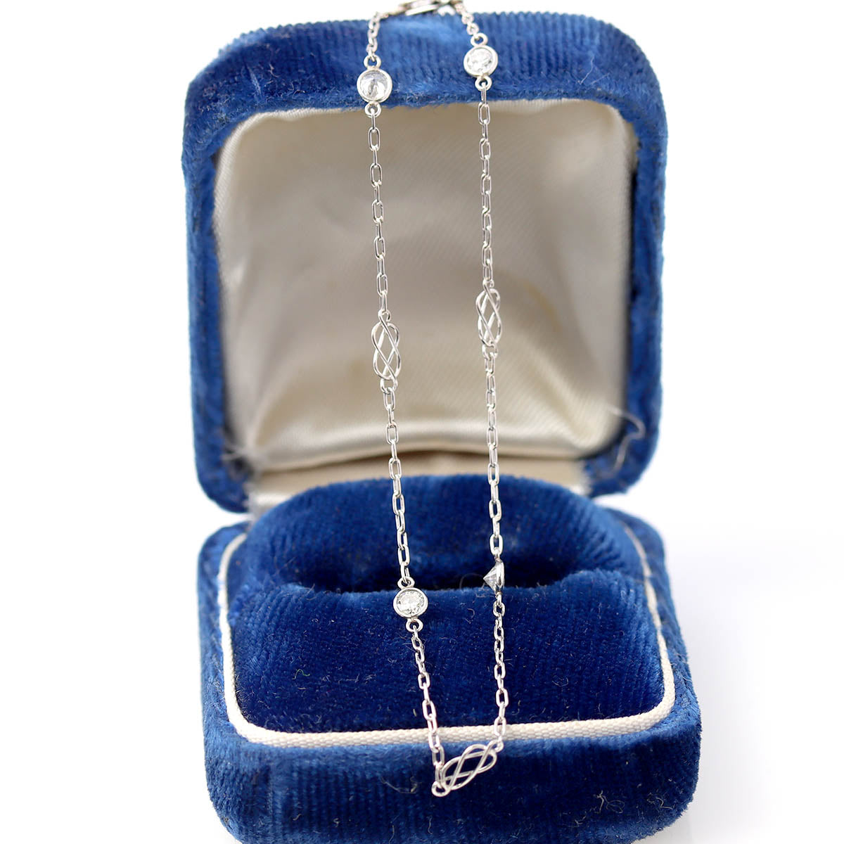 Vintage Reproduction Platinum and Diamond Bracelet #VCB2500825 2 Bracelets