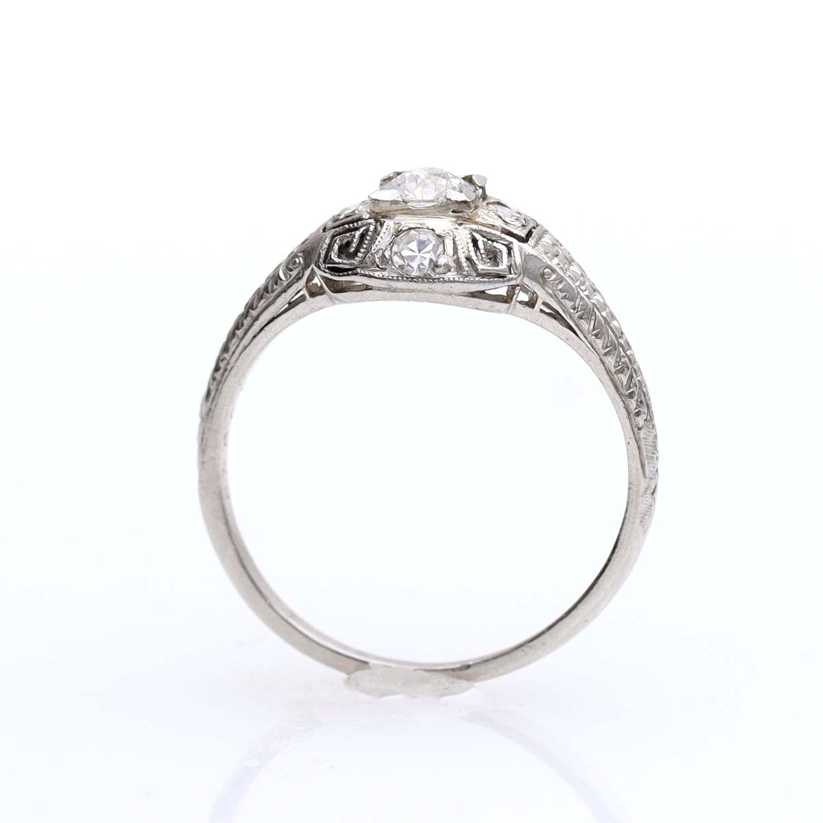 Art Déco Domed Engagement Ring #VR160812-02