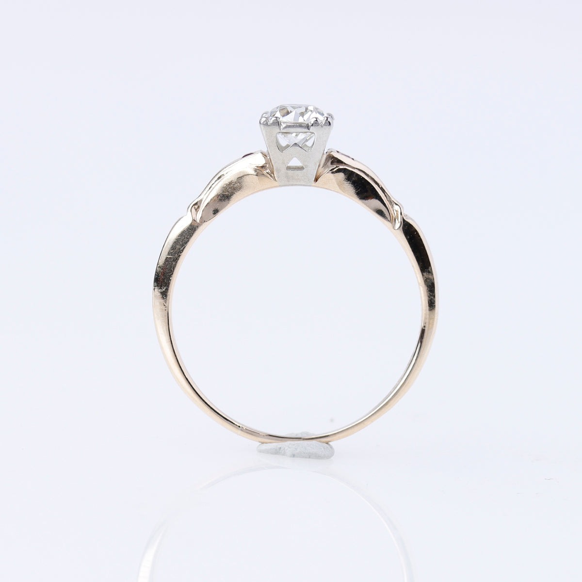Circa 1940s Engagement Ring with .55 carat Old European Cut diamomd #VR17829-10