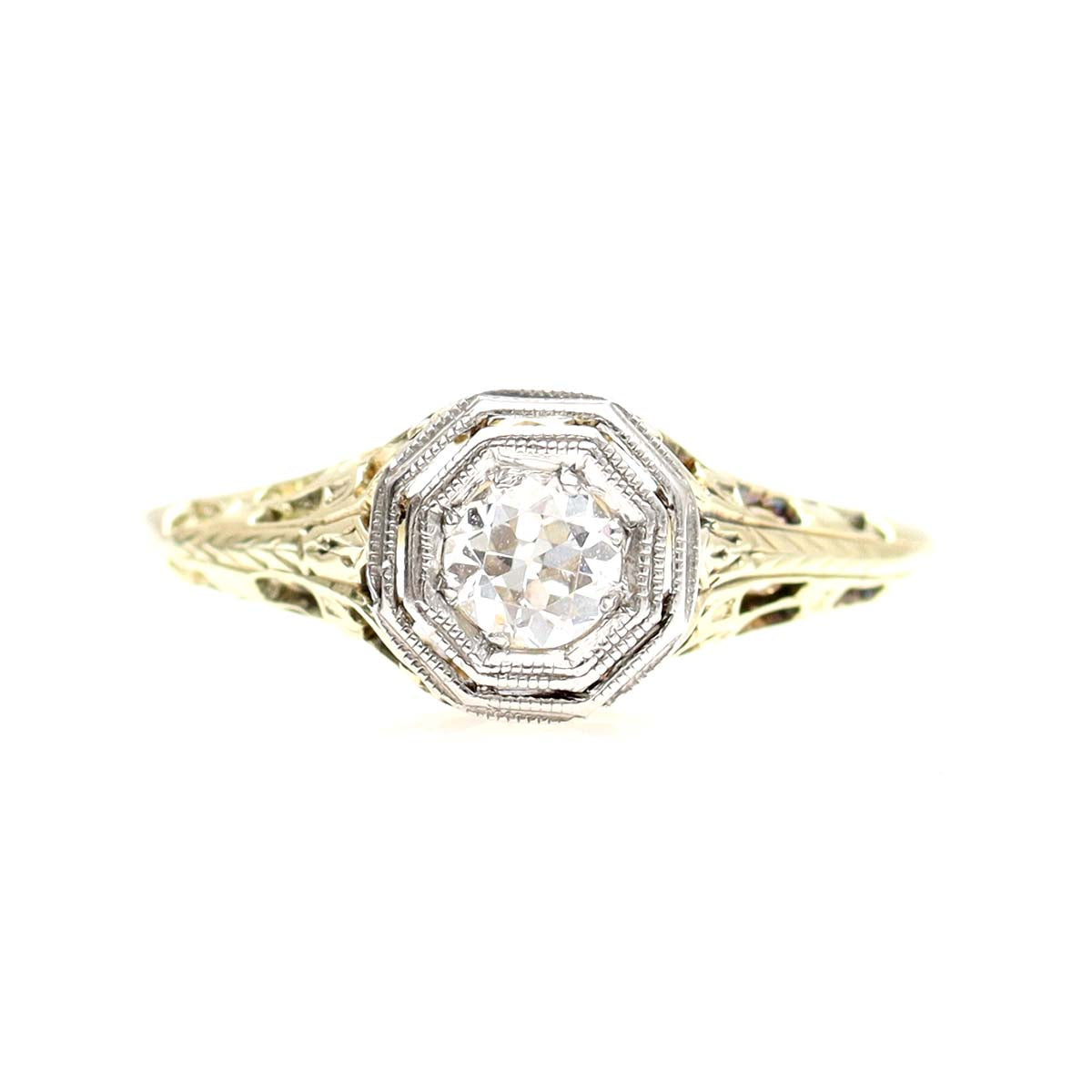 Art Déco Filigree Engagement Ring #VR220707-2